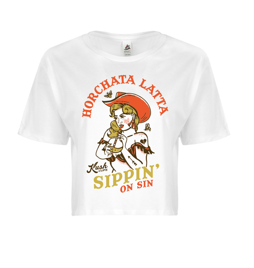 Horchata Latta Crop Tee White.png