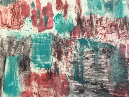Ephemeral Thoughts , Astrid Ho, 2018, monotype on washi, 8.75" x 11" paper. Inquire with artist for purchase interest.