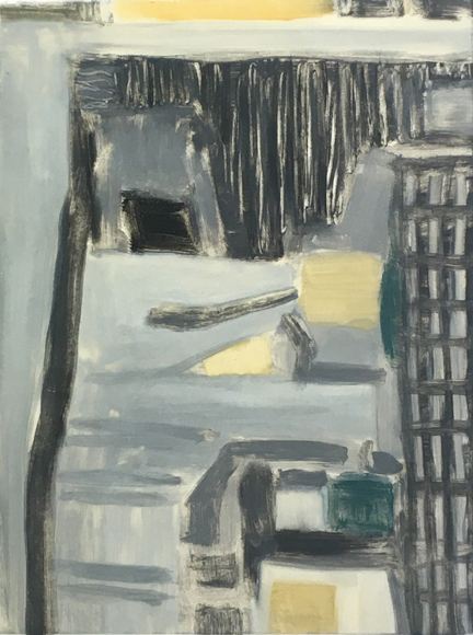 August Memory #1, Astrid Ho, 2017, monotype on washi, 8" x 6" paper. Inquire with Open Studio for purchase interest.