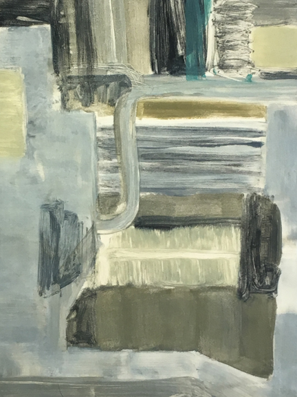 August Memory #3 , Astrid Ho, 2017, monotype on washi, 8" x 6" paper size. Inquire with Open Studio for purchase interest.