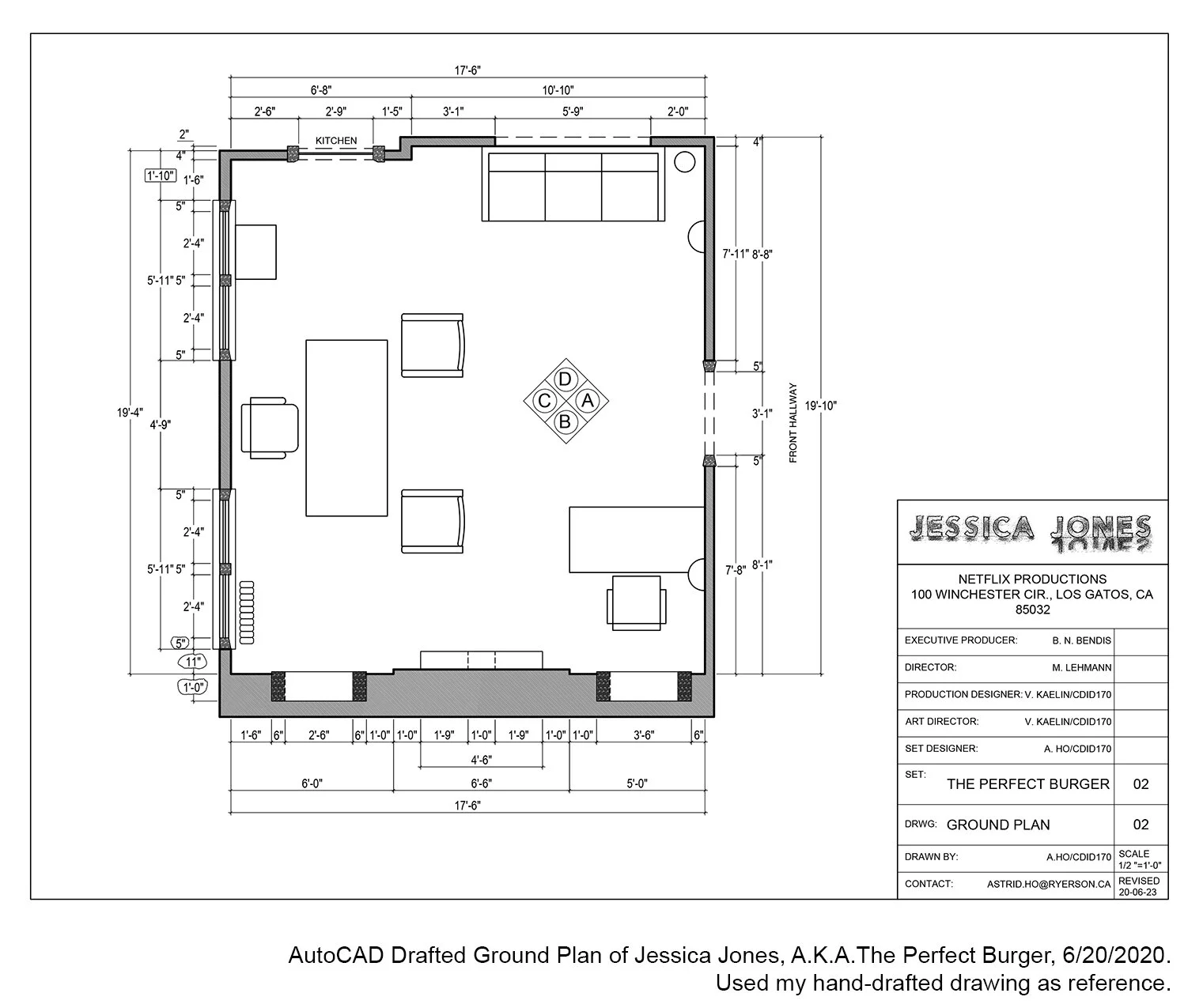 AutoCAD Drafted Ground Plan 