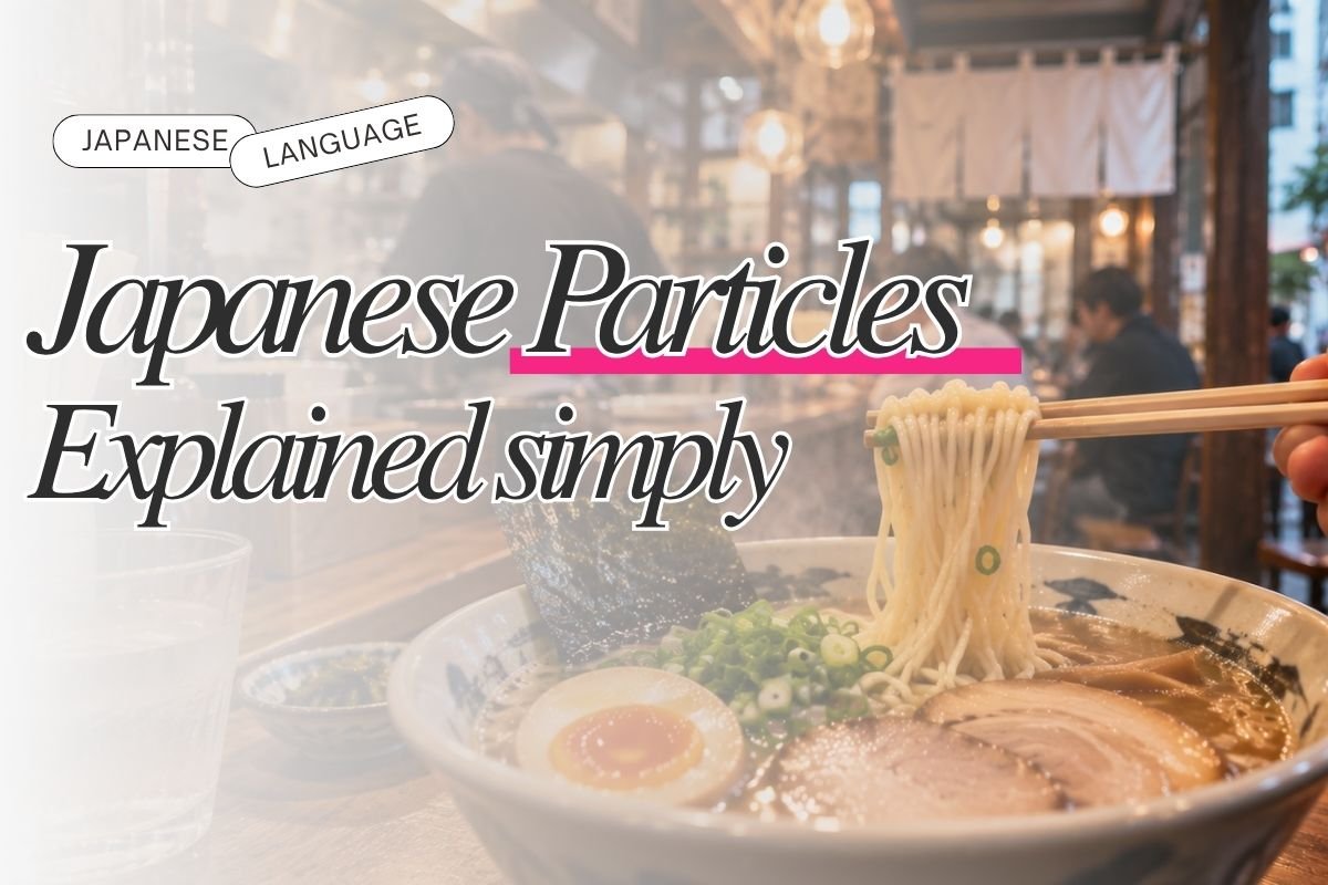 Japanese Particles Explained Simply: は, が, の, を, に, で