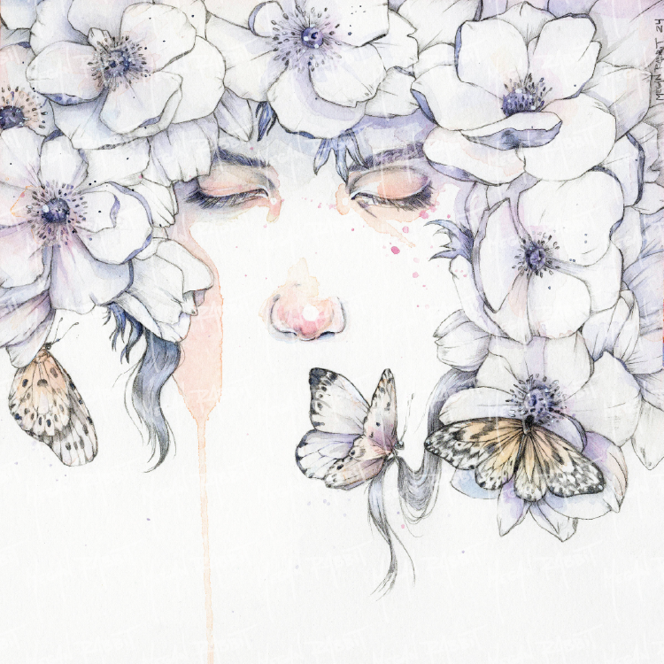"butterfly hair III". 2024.
