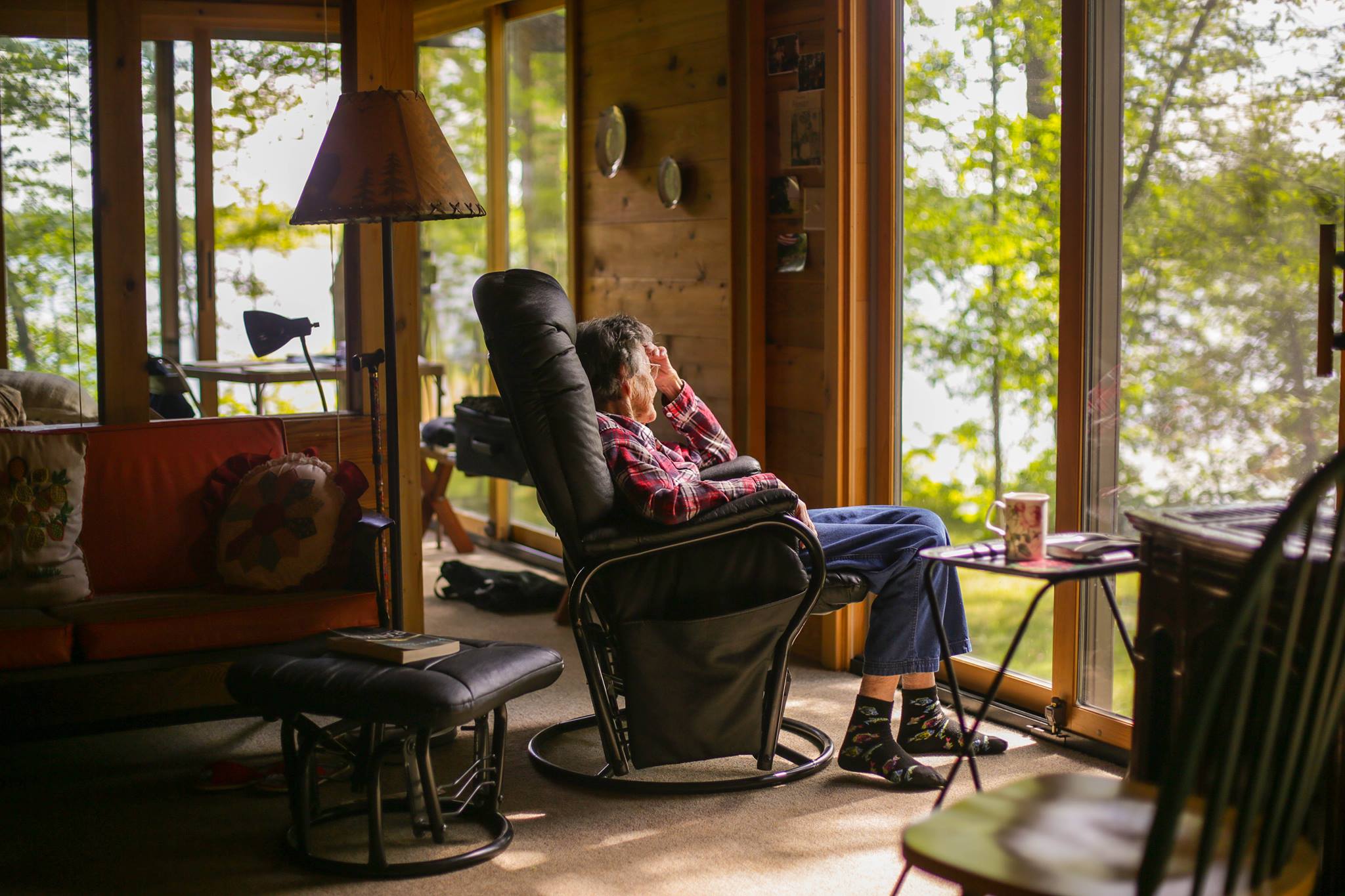 Grandma Dorcas at the Lake Cabin, Tonseth, MN