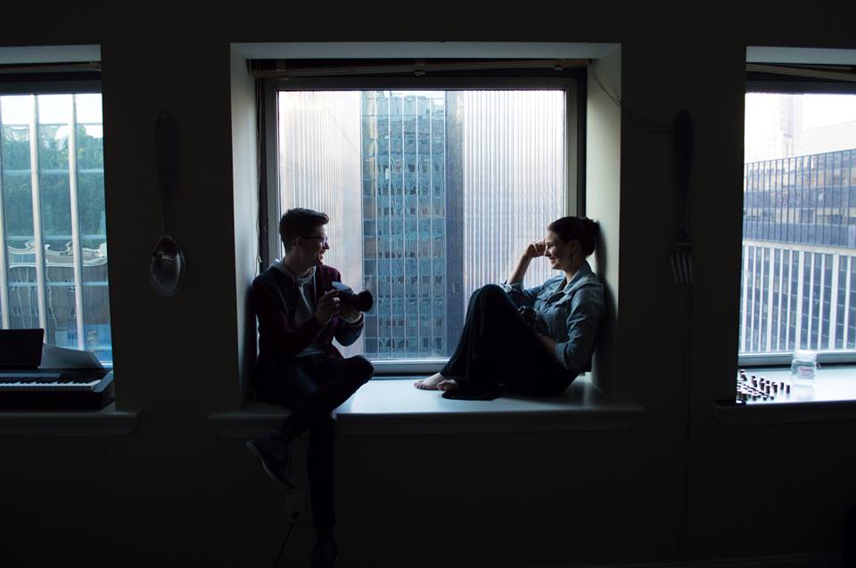 Ryan Maine, founding Editor-in-Chief (Jan 2015 - May 2015), and me on his windowsill - June 2014 Photograph by Hannah Jones