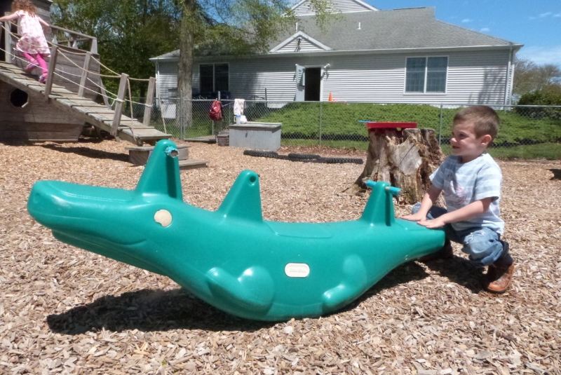 Children love our outdoor playground.