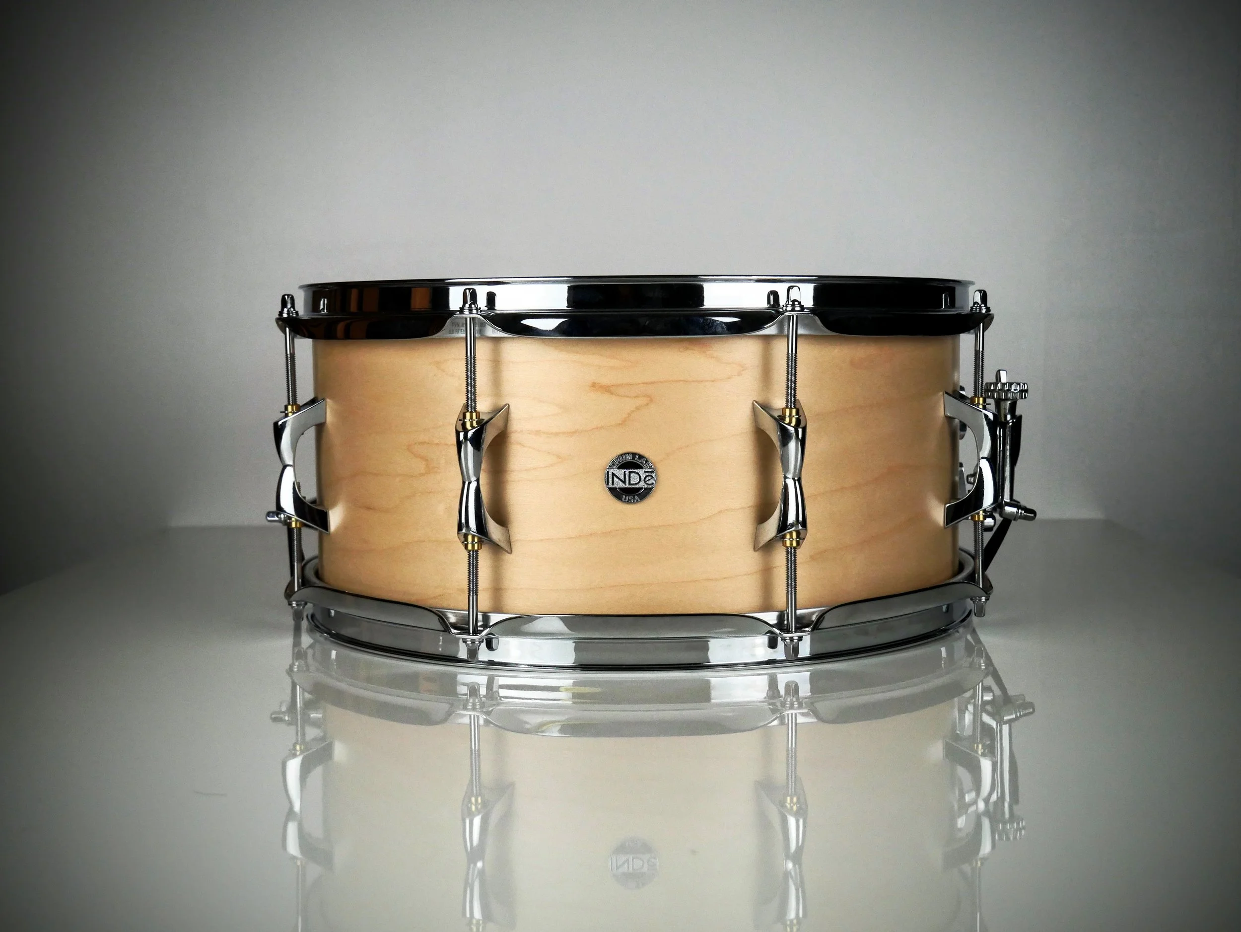 INDe FlexTuned Maple Snare Drum 14"×5.75" Natural Matte Lacquer 最安値で