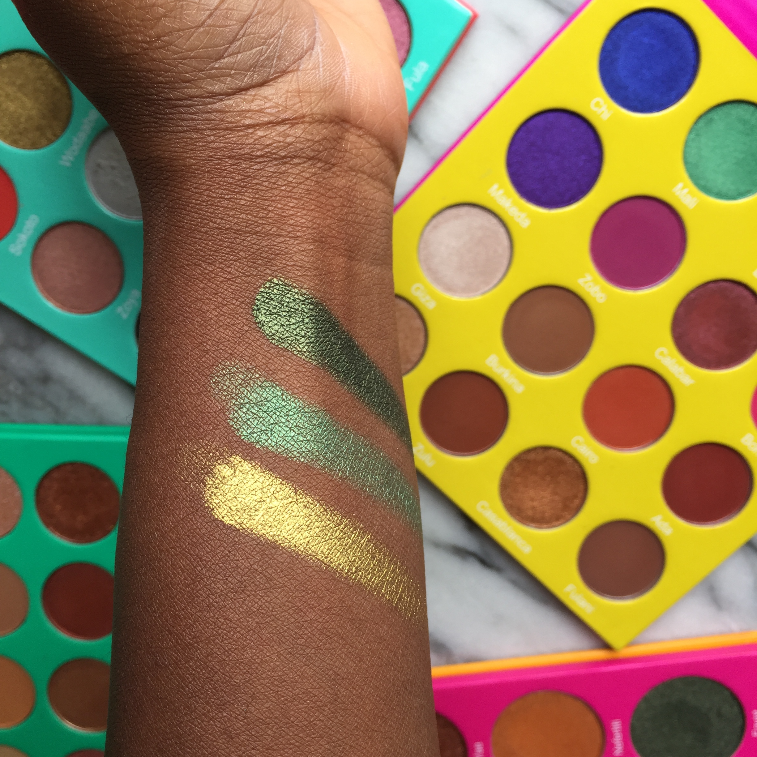 Juvia’s Place Palette Comparison | L to R: (S) Wodaabe, (M) Mali, (N2) Egypt 