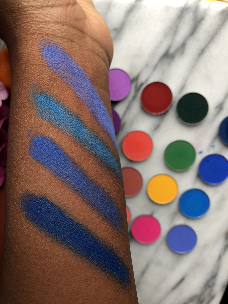 Coloured Raine | L to R: Yacht Life, Neo Blue, Drip Drop and Jet Set