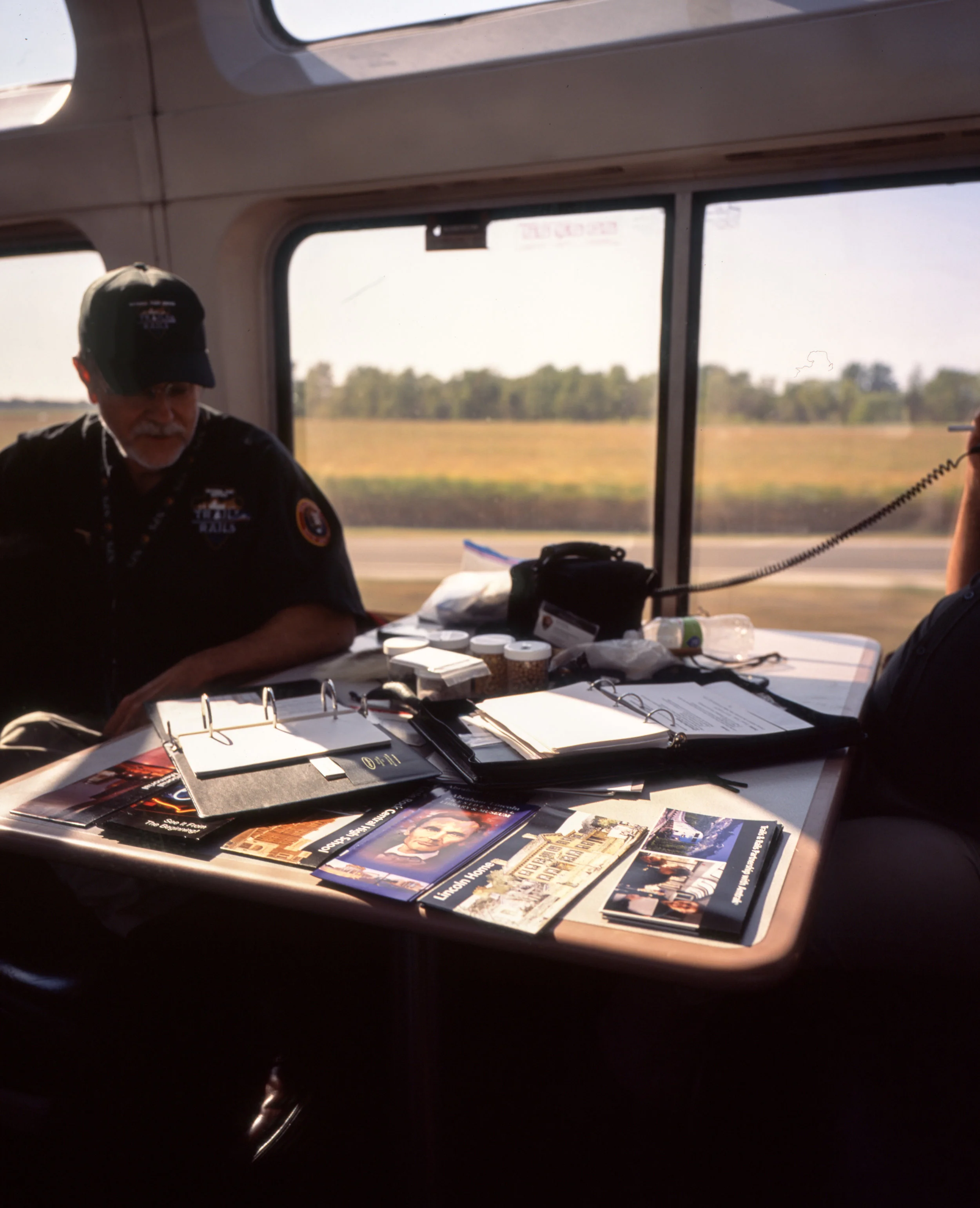 Trails and Rails volunteers somewhere south of Chicago Fuji GF670w | Fuji Provia 100f