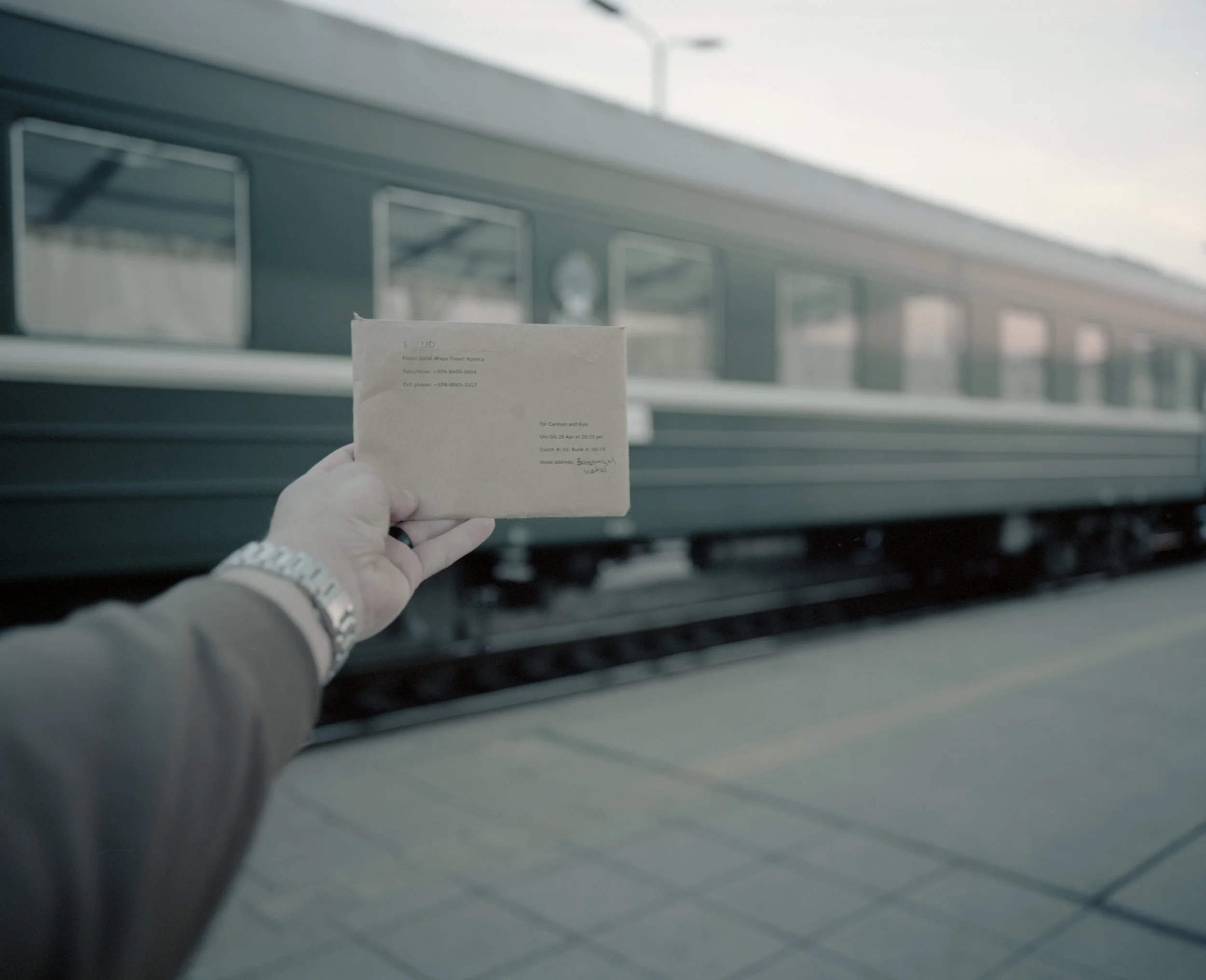 Our train tickets to Russia Fuji GF670w | Kodak Portra 160
