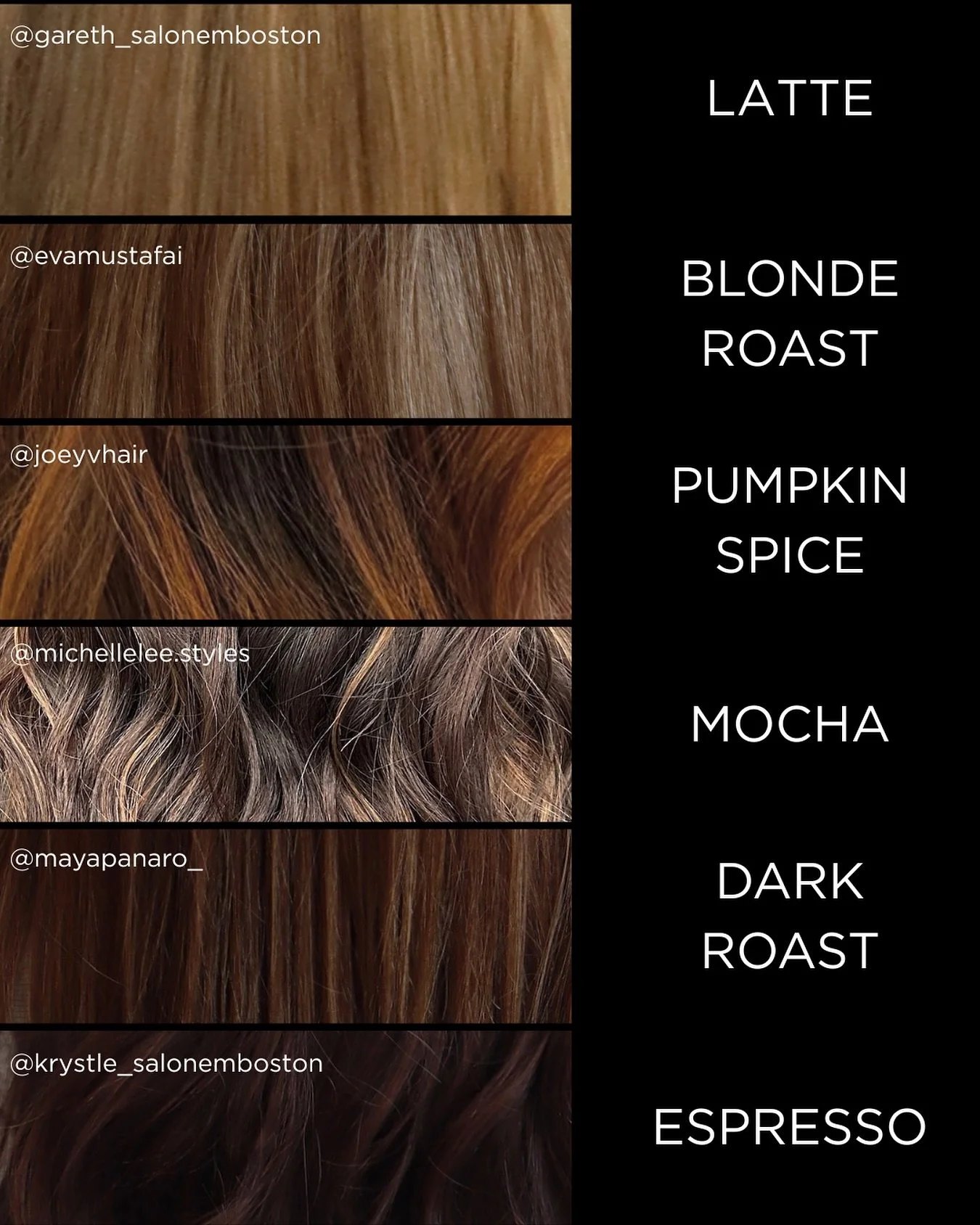 ✨ Happy National Coffee Day from Salon Eva Michelle! ☕ Your hair color should be as bold, smooth, and delicious as your favorite cup of coffee. From creamy Latte to rich Espresso, we’ve got a roast and tone for every vibe!
Which coffee-inspire