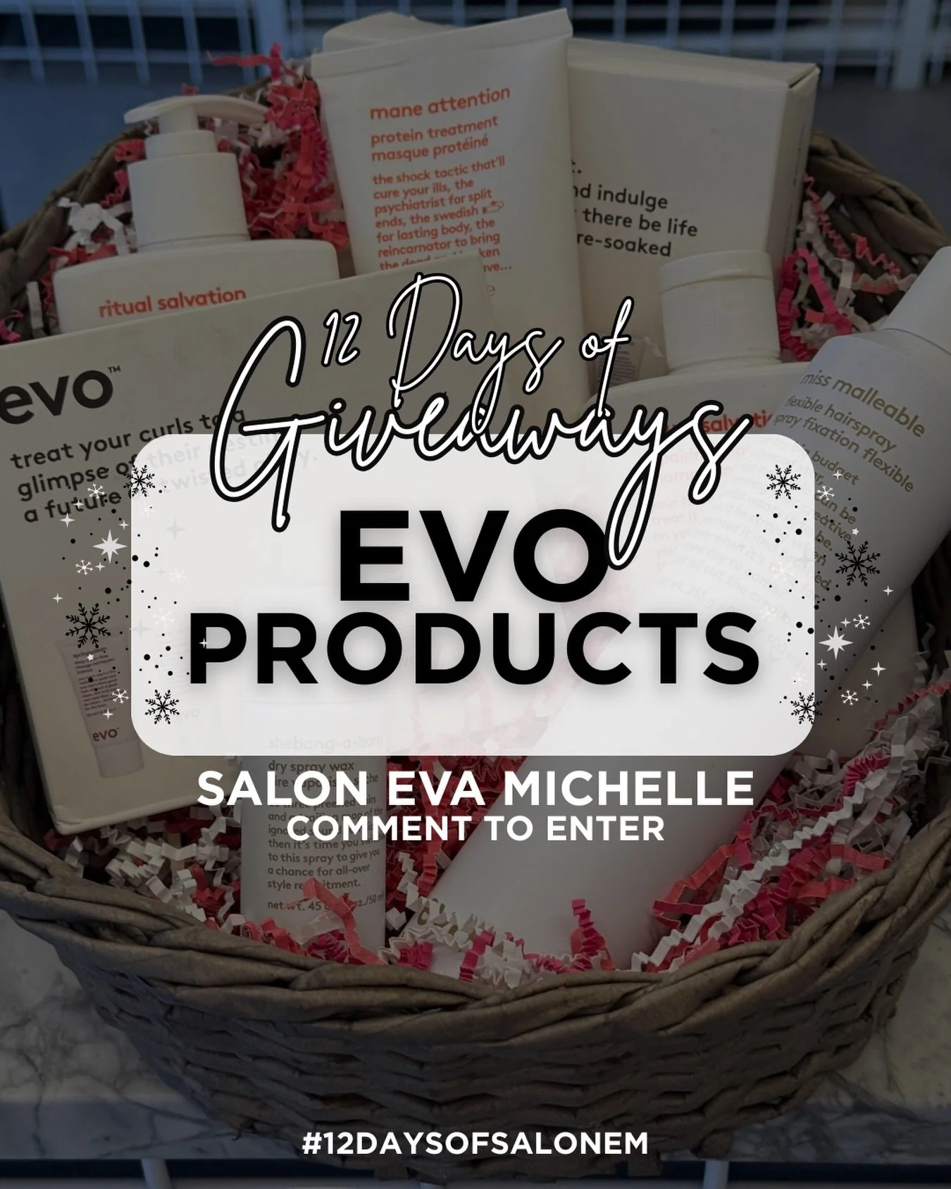 Are you ready for your second chance to win big in our holiday giveaway? How about some hair care?

DAY 2: @evohair product collection 😍
YOU WIN:
- Hydration Station Travel Kit
- Twist of Fate Travel Kit
- Ritual Salvation Shampoo + Conditioner
- Mi