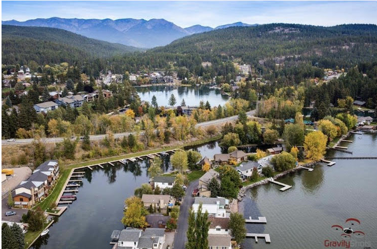 Aerial view of bigfork - courtesy gravit shots
