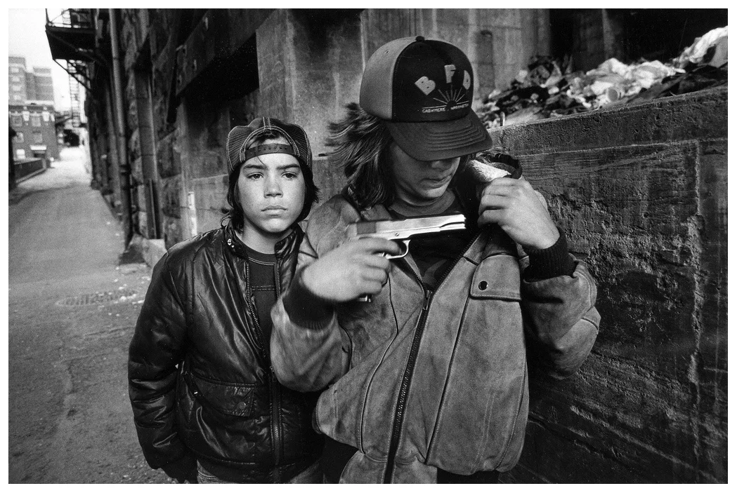 Mary Ellen Mark "Rat and Mike with a Gun"