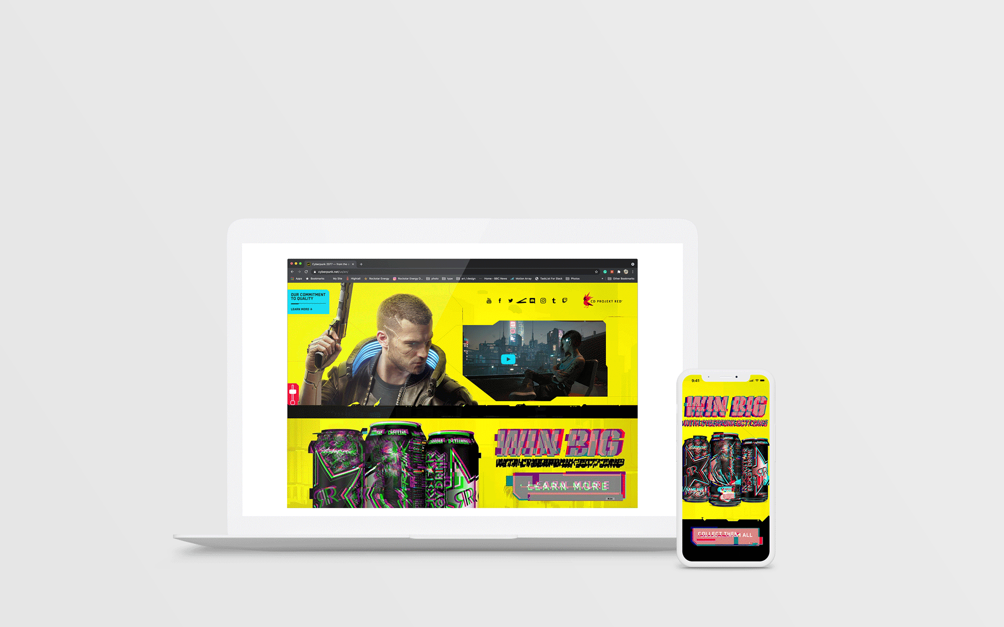 Rockstar x Cyberpunk 2077 digital campaign 