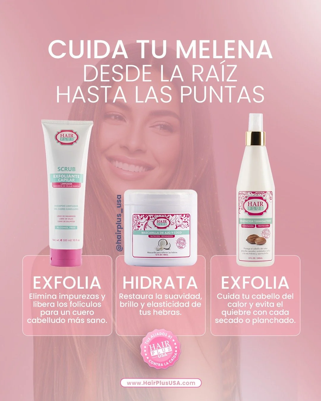 Aprovecha el mood y reg&aacute;lale a tu melena el cari&ntilde;o que se merece desde la ra&iacute;z hasta las puntas.

Exfolia con nuestro scrub para limpiar tu cuero cabelludo, hidrata con la mascarilla de ajo y coco para devolverle la suavidad, y p