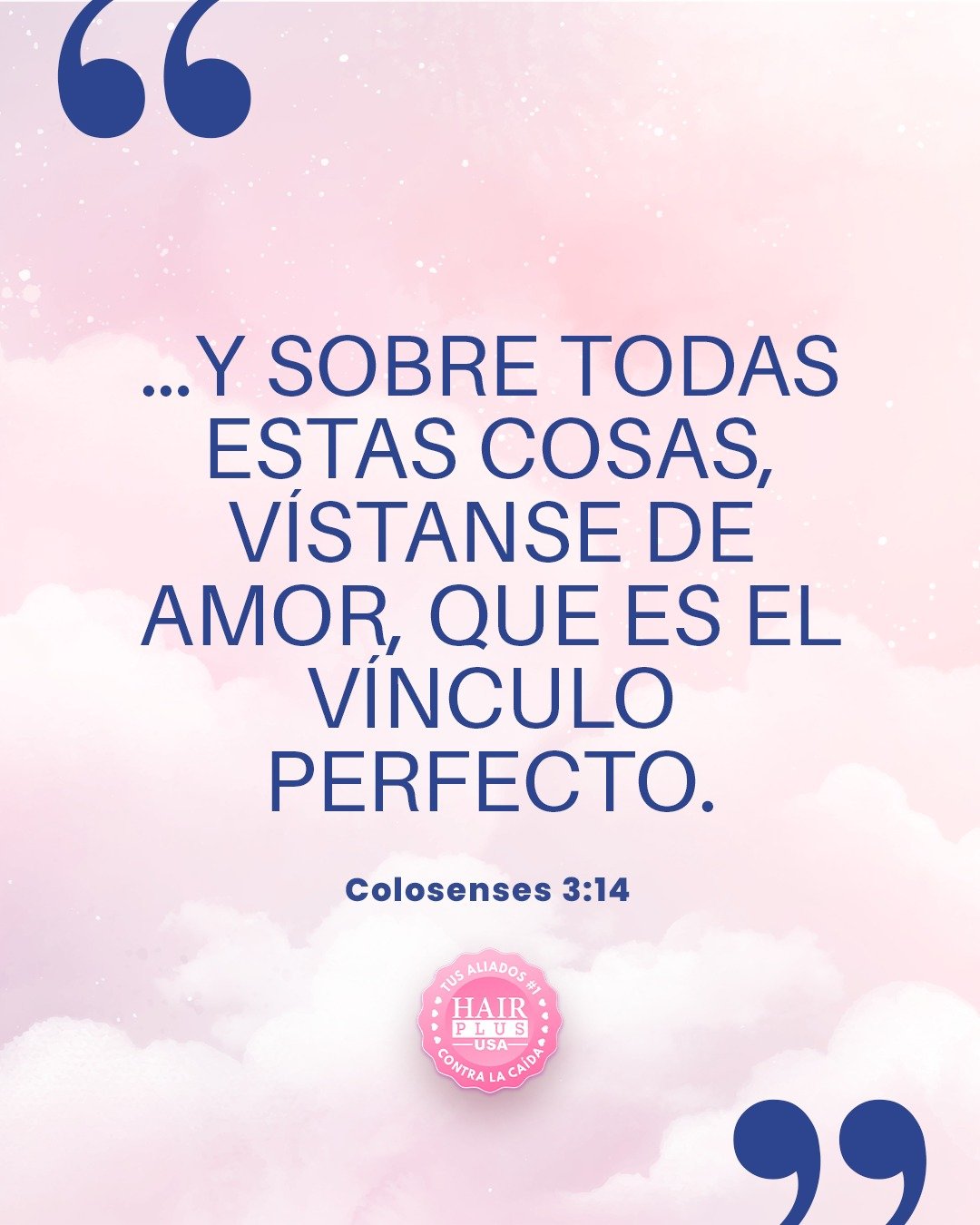 El amor es el lazo perfecto que todo lo une 💛