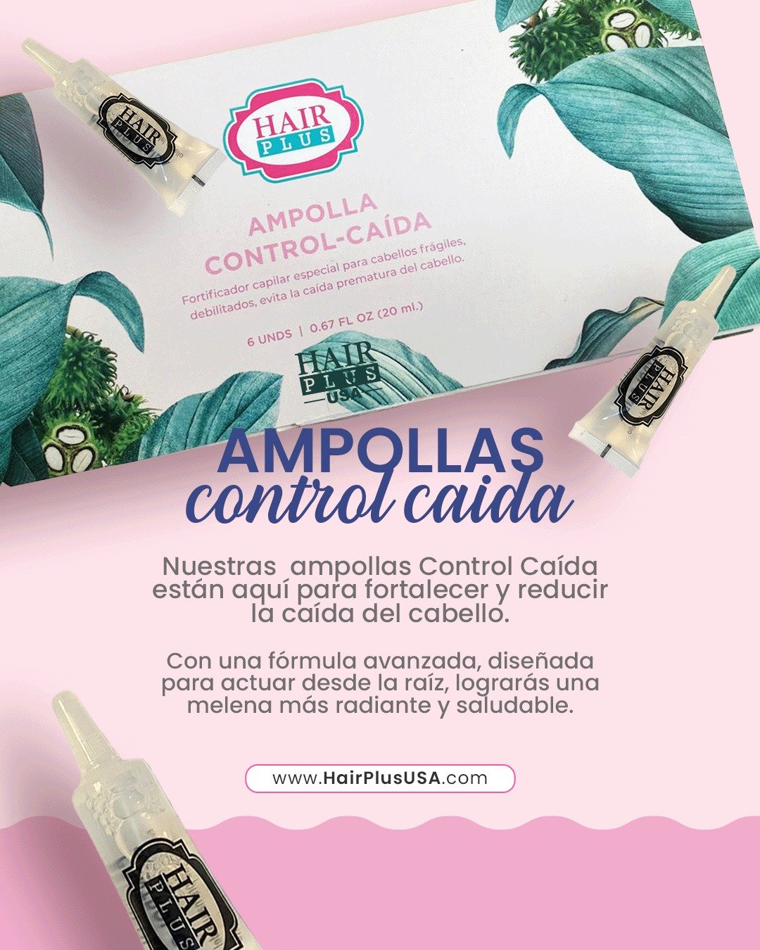 &iquest;Sientes que tu cabello se qued&oacute; en el mismo largo por meses? ✨ Si buscas acelerar el crecimiento y recuperar la fuerza de tu cabello, nuestras Ampollas Control Ca&iacute;da son tu mejores aliadas.

✅ Estimula el crecimiento ✅ Fortalece
