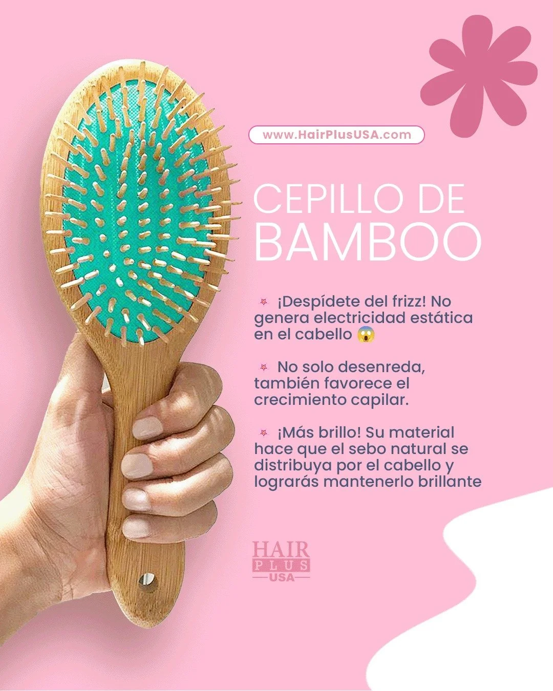 El cepillo de bamboo puede hacer una gran diferencia en tu rutina capilar 🌿✨

Este tipo de cepillo ayuda a desenredar suavemente, reducir el frizz y evitar la electricidad est&aacute;tica que suele dejar el cabello rebelde.

Adem&aacute;s, sus cerda