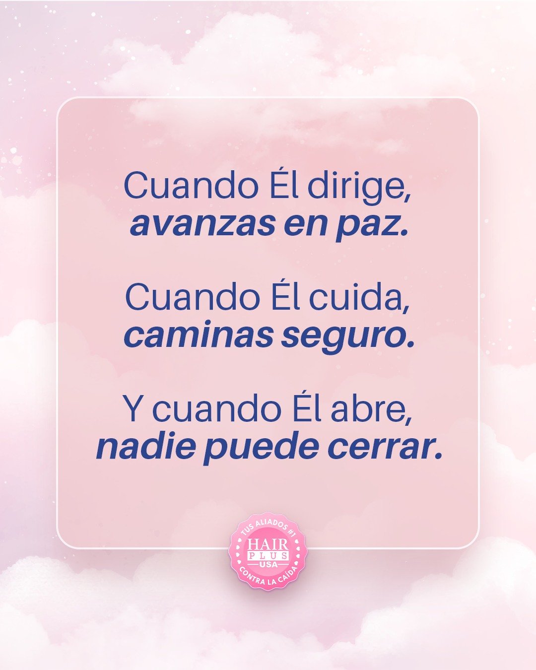 Cuando dejamos que sea  Dios quien tenga la riendas de nuestras vidas, todo tiene sentido y raz&oacute;n de ser.