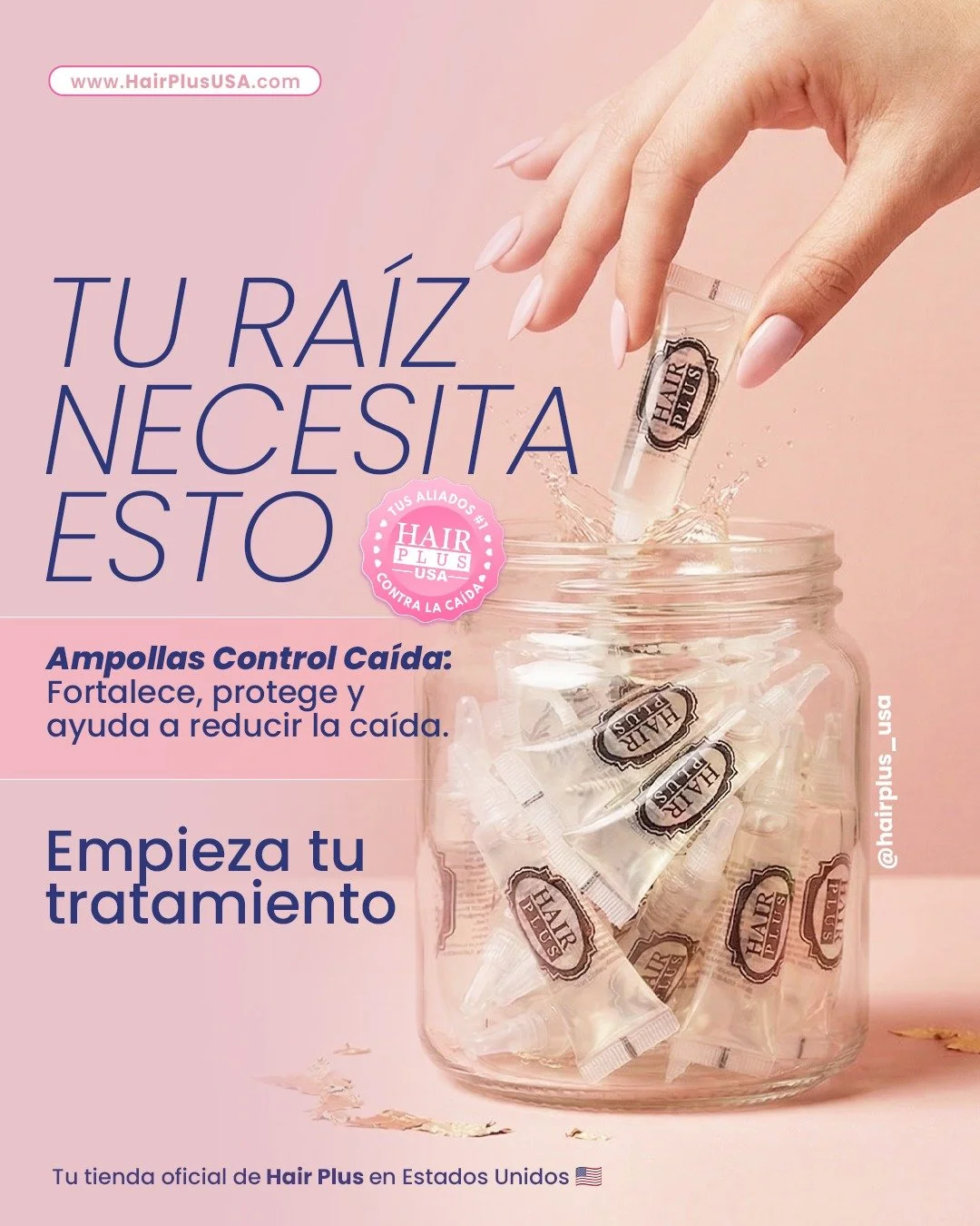 &iquest;Tu cabello se est&aacute; cayendo m&aacute;s de lo normal? 😣
Tal vez no solo necesitas &ldquo;otro producto&rdquo;&hellip; tu ra&iacute;z necesita tratamiento.

✨ Las Ampollas Control Ca&iacute;da de Hair Plus ayudan a:
✔️ Fortalecer la ra&i