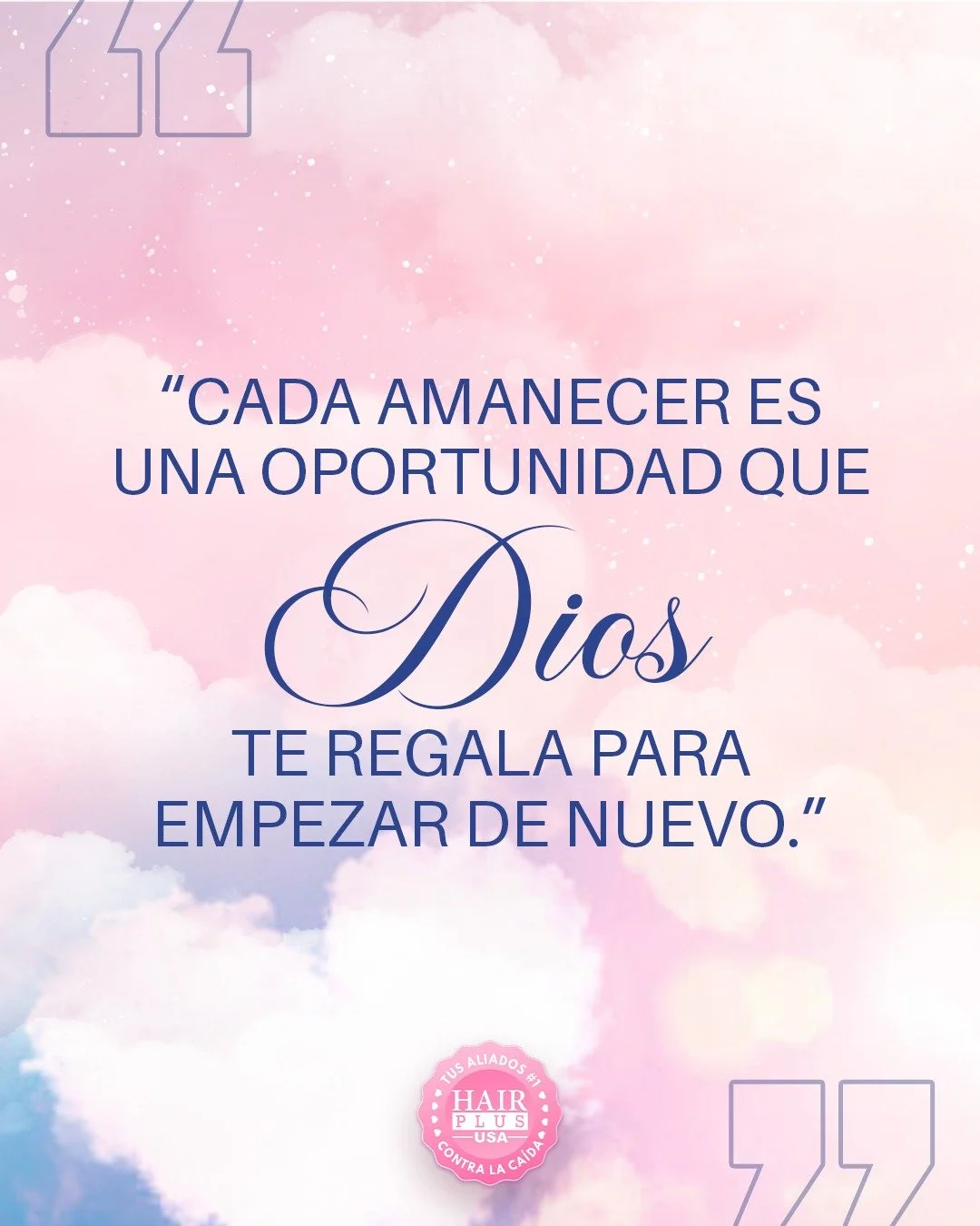 Hoy no es un d&iacute;a cualquiera, es una nueva p&aacute;gina escrita por Dios.