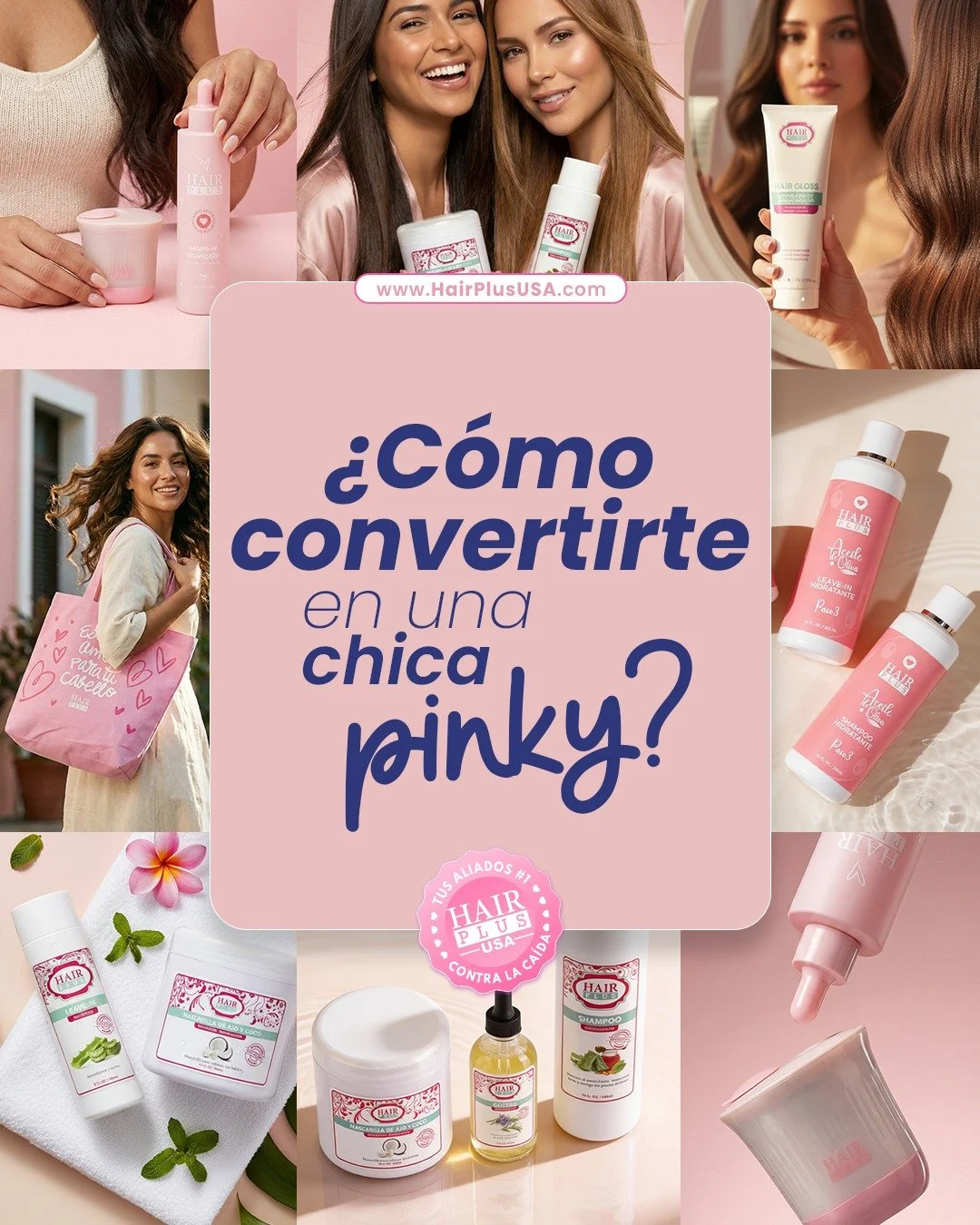 Ser una chica Pinky no es solo tener el cabello lindo, es saber cuidarlo ✨

Es entender que la ra&iacute;z importa, las puntas importan y la constancia lo cambia TODO.

Aqu&iacute; no vendemos promesas vac&iacute;as, vendemos rutinas que funcionan.

