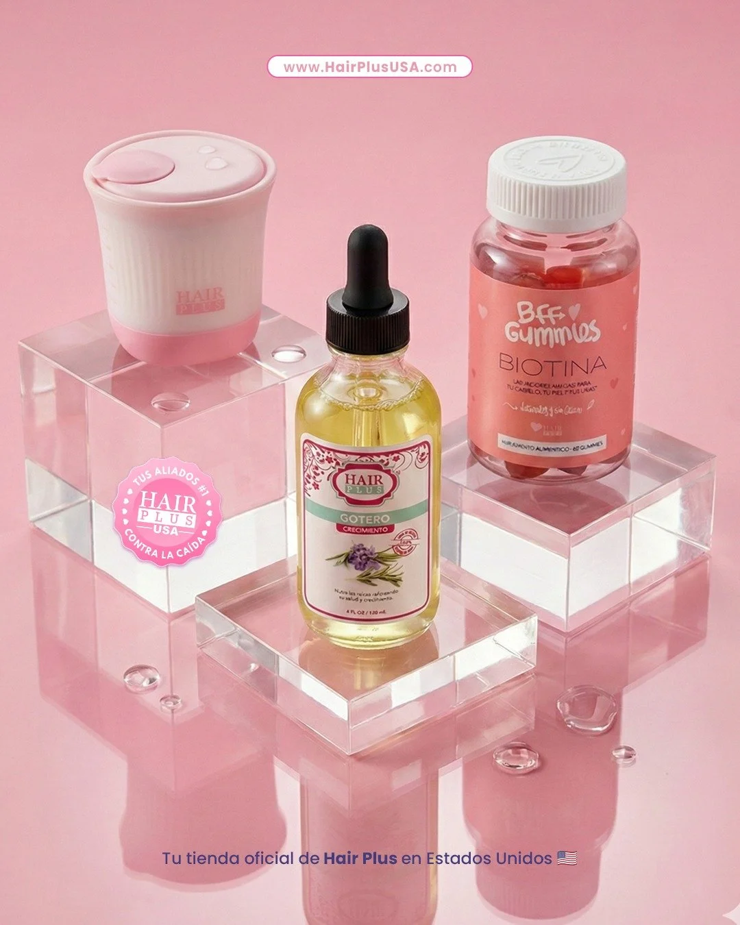 La rutina que tu crecimiento capilar estaba esperando 💗✨

Activa tu cuero cabelludo con nuestro Activador de Crecimiento, potencia resultados usando el gotero de crecimiento y complementa todo con nuestras BFF Gummies 🍓

M&aacute;s crecimiento, men