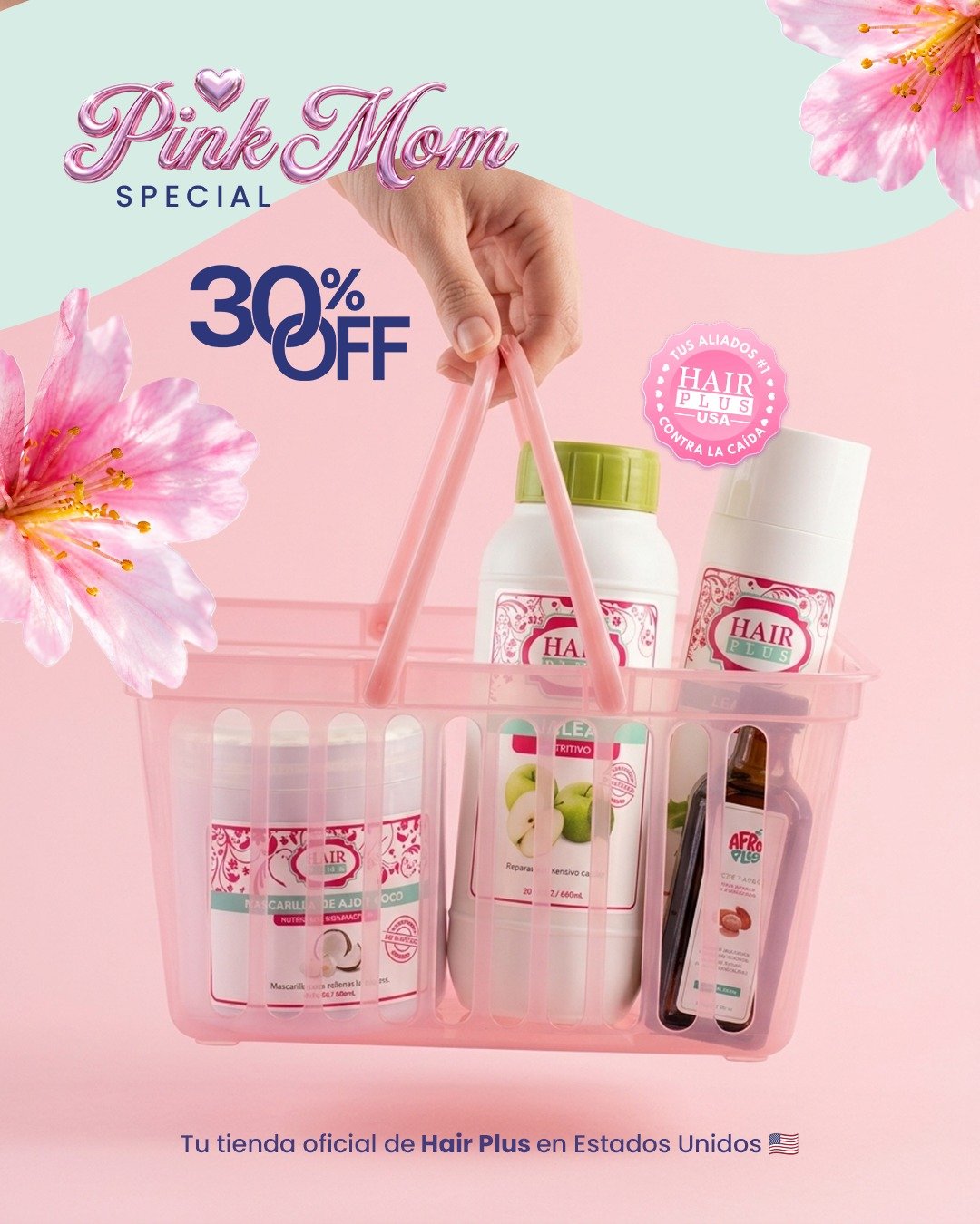 🌸 Pink Mom Special est&aacute; por terminar 💗 Aprovecha los &uacute;ltimos d&iacute;as de descuentos Hair Plus y dale a tu cabello el cuidado que merece. 

#HairPlusUSA #PinkMomSpecial #CuidadoCapilar #CabelloSano #CrecimientoCapilar