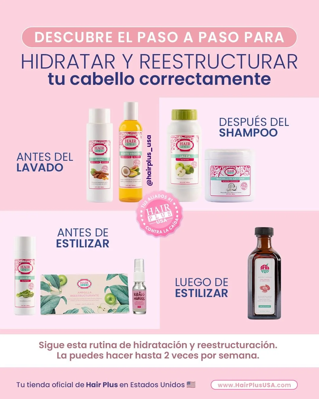 El secreto de un cabello sano no solo est&aacute; en los productos, sino en el orden en que los aplicas.

Para lograr una reparaci&oacute;n profunda y aprovechar al m&aacute;ximo cada ingrediente, sigue esta rutina de hidrataci&oacute;n y reestructur