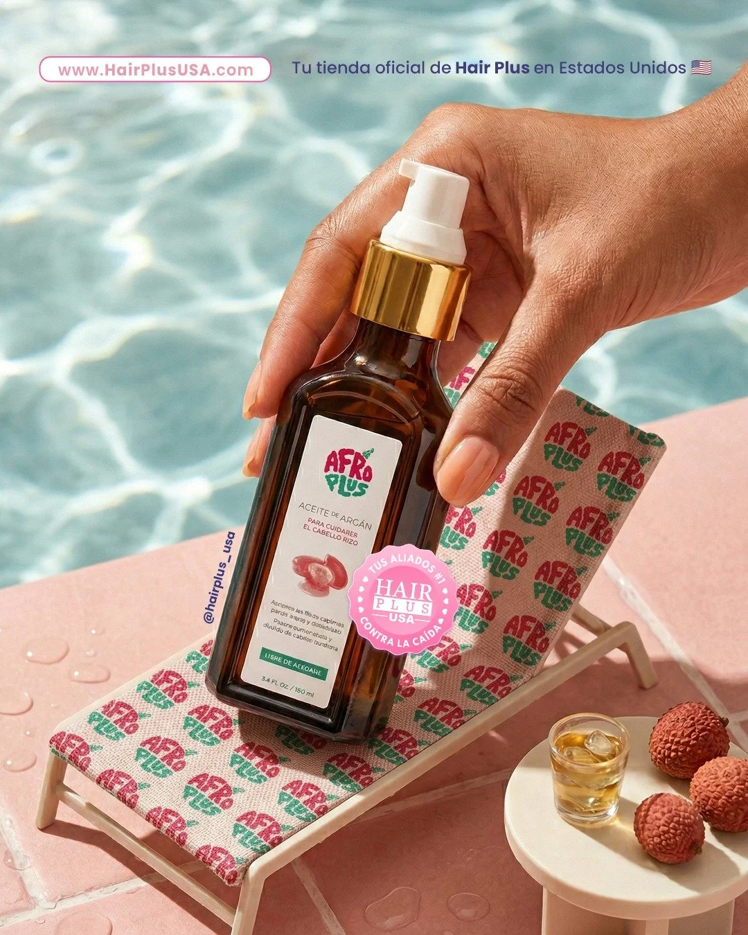 El Aceite de Arg&aacute;n Hair Plus ayuda a nutrir las hebras, controlar el frizz y devolver el brillo que el sol, el cloro y el agua salada pueden opacar 💛

A&ntilde;&aacute;delo a tu rutina este verano para lucir un cabello m&aacute;s suave, manej