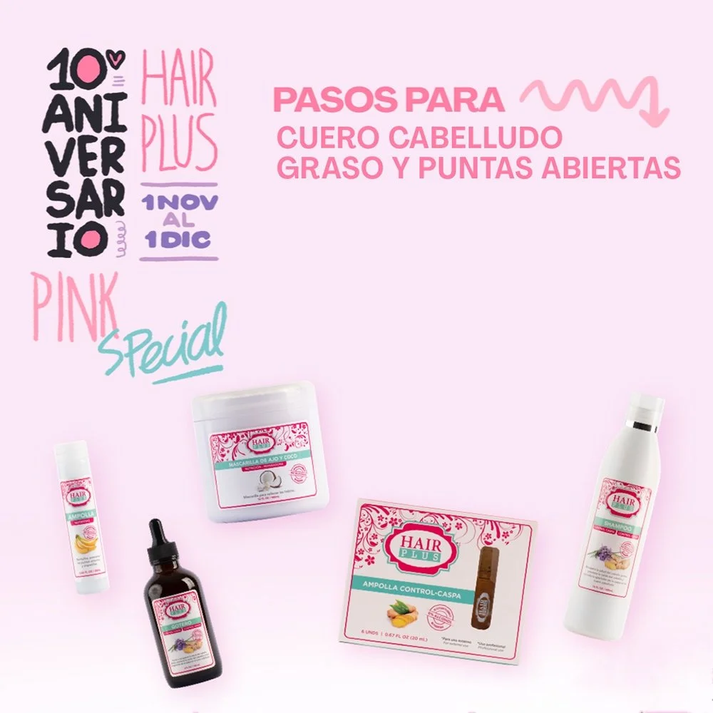 Gotero A/C - Mascarilla Ajo y Coco 16 oz - Shampoo A/C - Ampollas de Guineo - Ampollas Control-Caspa 6pcs