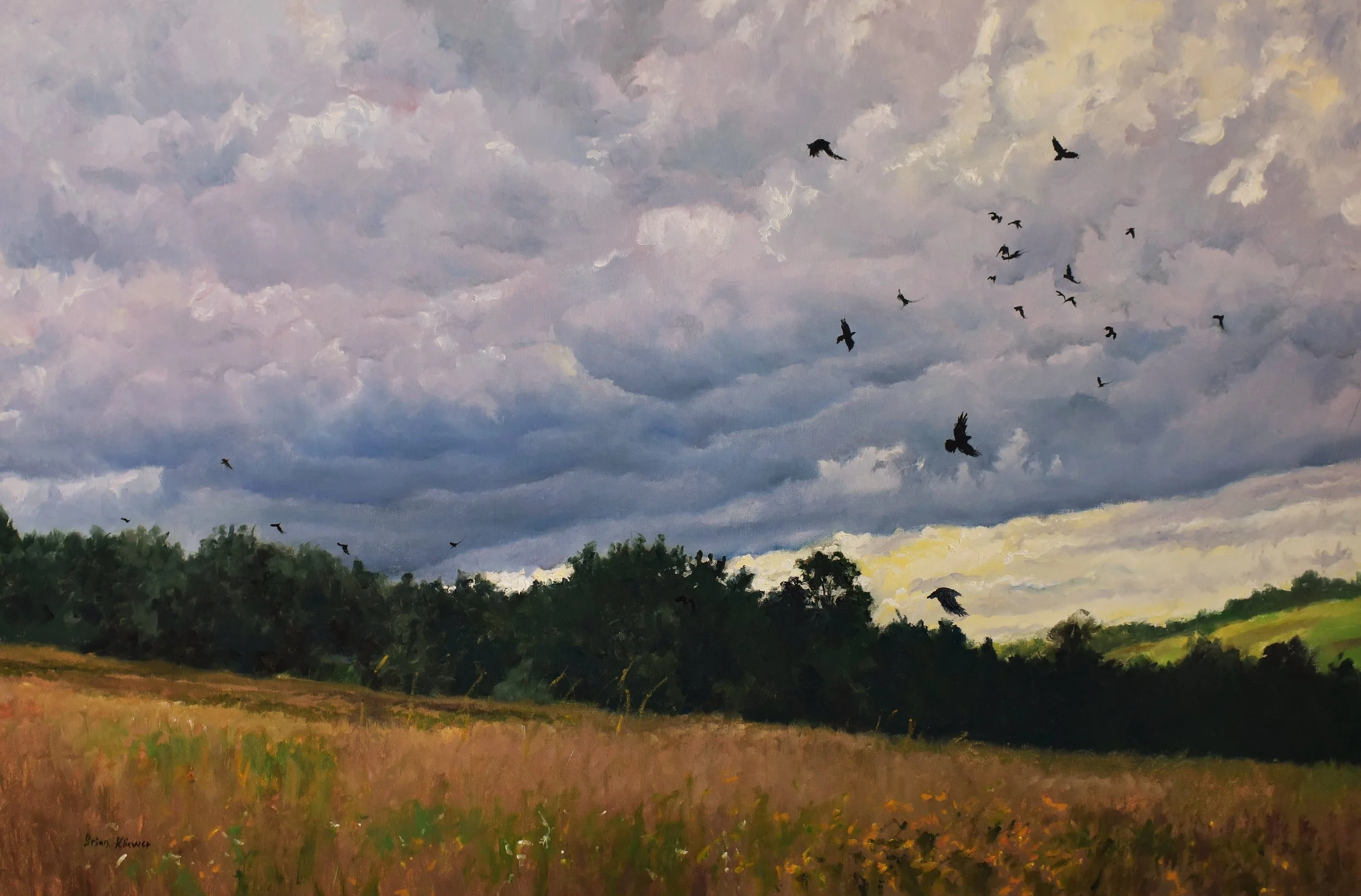 Frequent Fliers, oil on canvas, 24x36", $5800