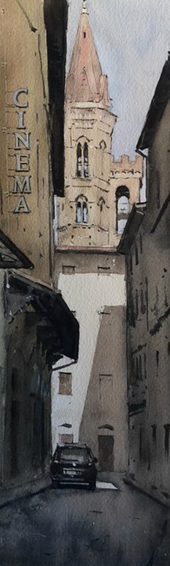 Via del Cimatori, watercolor