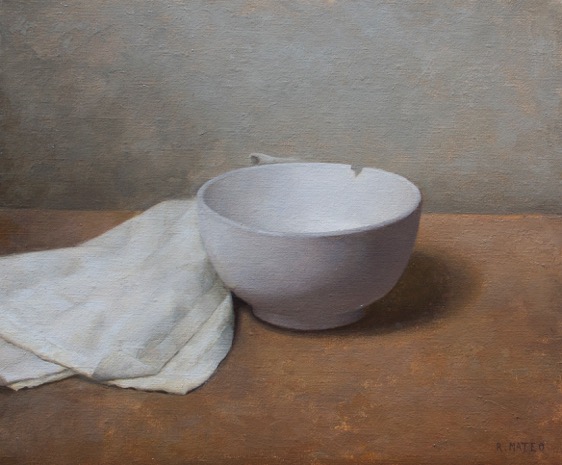 The Chipped Bowl, oil on linen, 9x10", $2500