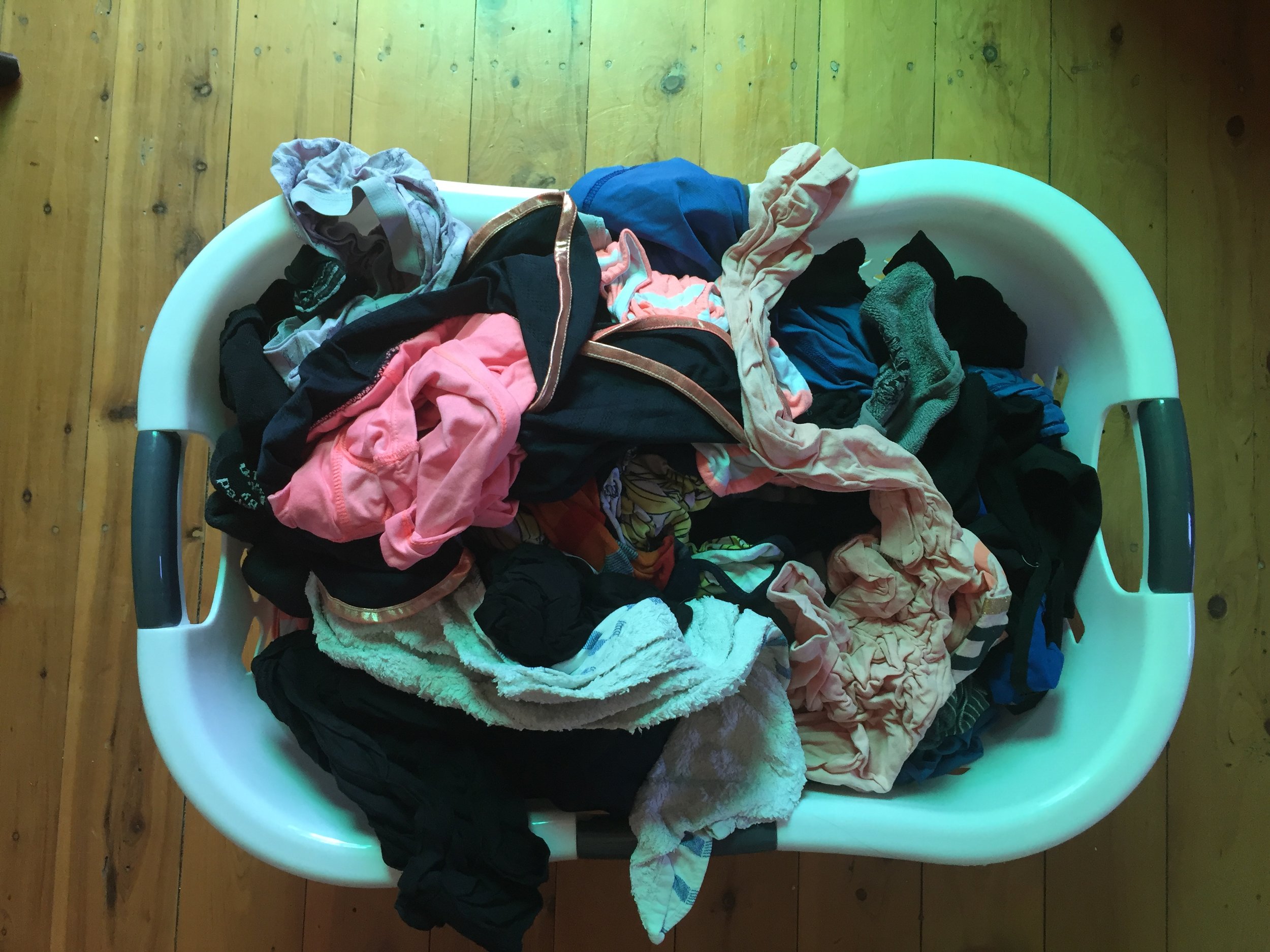 A fresh load of clean undies ready to be hung out. That's amore. 