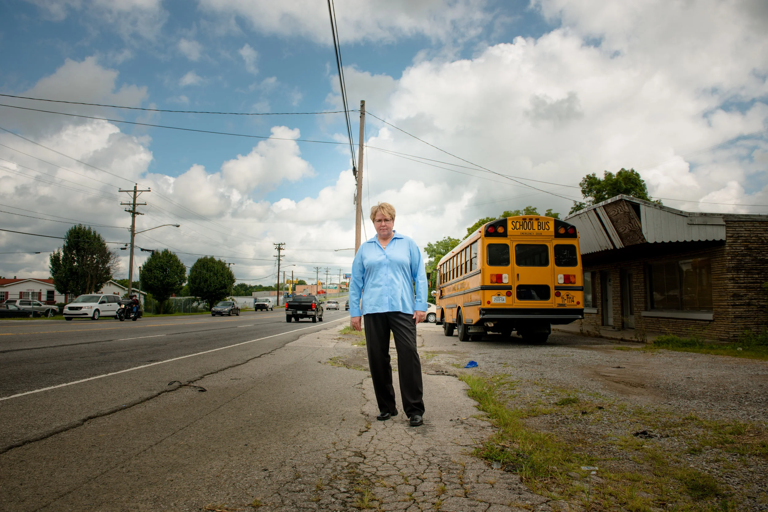 Councilmember Nancy VanReece in front of Star-Day King Studios on Dickerson Pike/ W. Due West Ave. Photo: Chad McClarnon