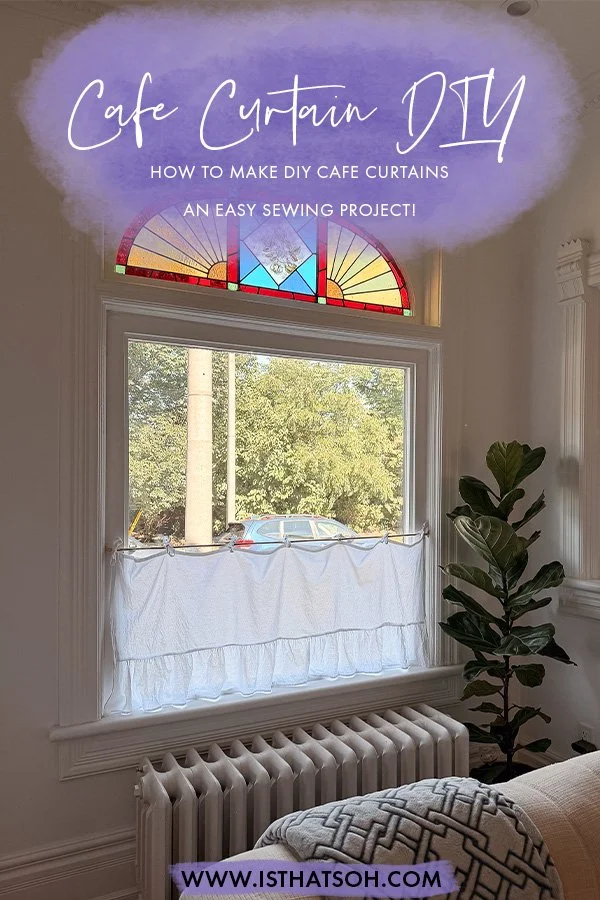DIY cafe curtain Pinterest Pin
