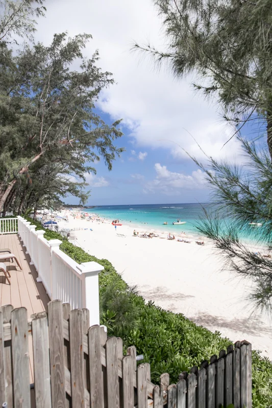Views of Cabbage Beach from the porch of a three bedroom unit at Sunrise Clubs and Villas
