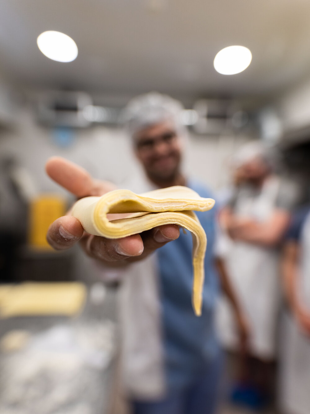 Leaning to make the perfect pastry dough at Pastelaria Batalha