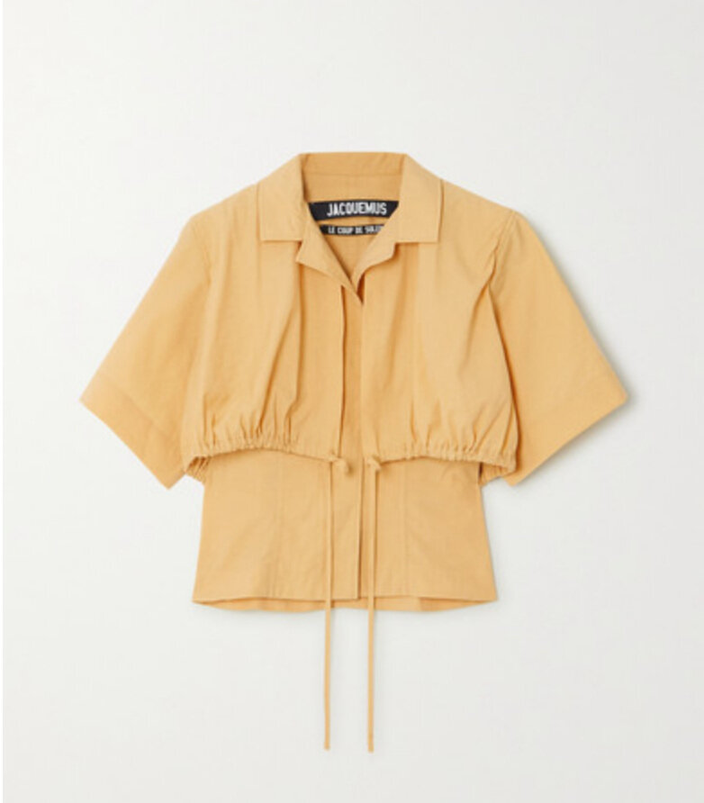 Jacquemus - Mimosa Gathered Poplin Top