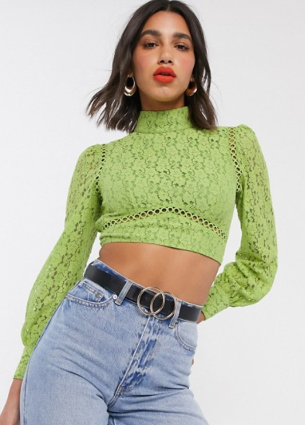 ASOS - Fashion Union backless top in lace