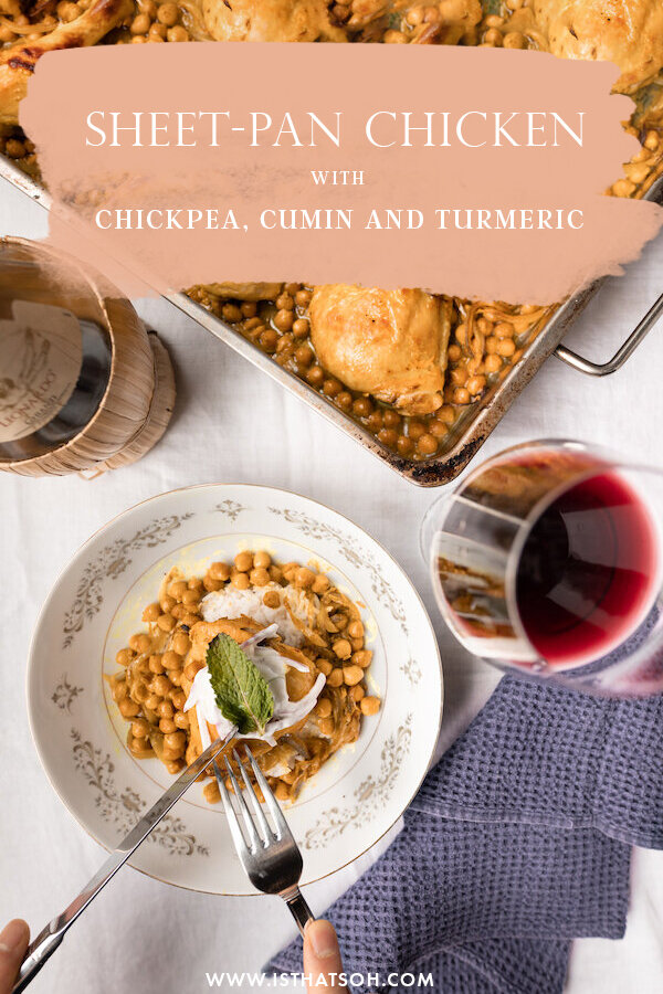 Sheet-Pan Chicken with Chickpea, Cumin and Turmeric