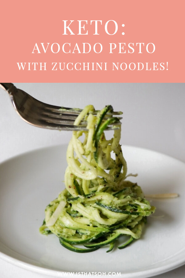 KETO: Avocado Pesto With Zucchini Noodles