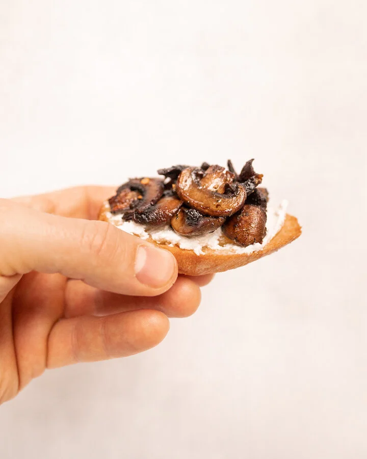 mushroom bruschetta with goat cheese recipe