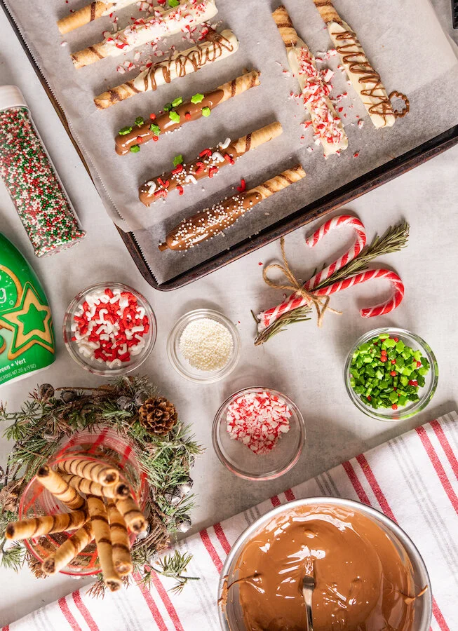 CHOCOLATE COVERED CHRISTMAS WAFER RODS — Is That Soh