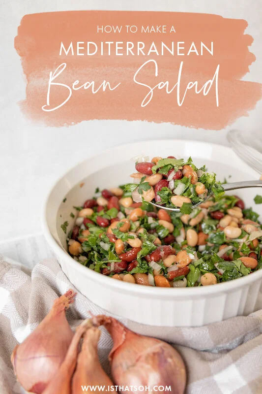 Mediterranean vegan bean salad