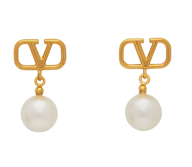 Valentino - gold valentino garavani pearl earrings .png