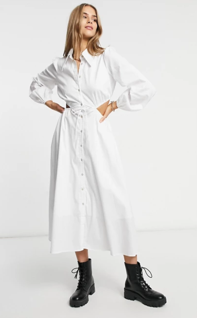 Fashion Union midi shirt dress with cut outs in poplin.png